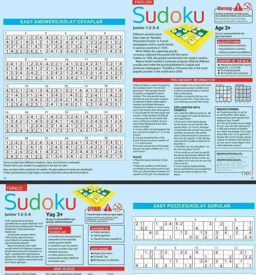 Sudoku Junior 1-2-3-4 Toys