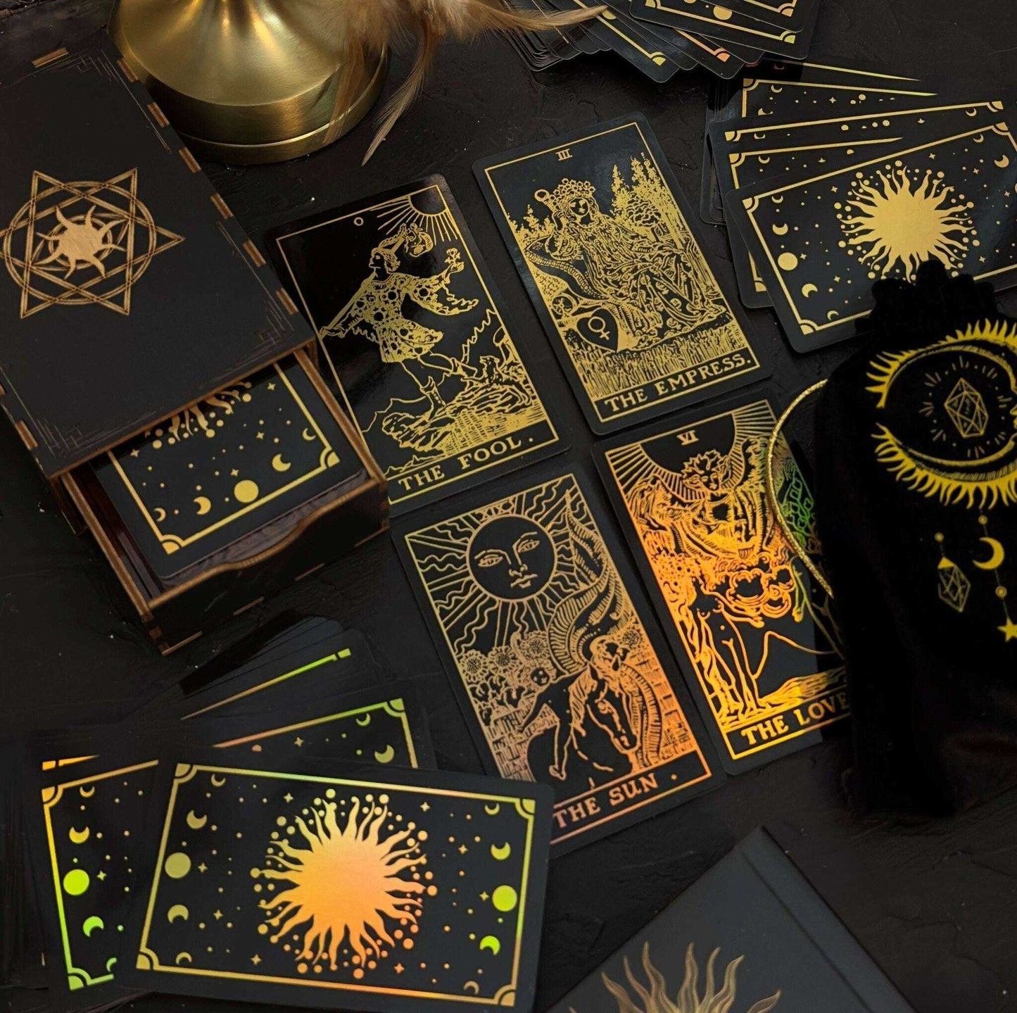 The Smith-Waite Tarot Cards - Gold Rainbow Foil Adults