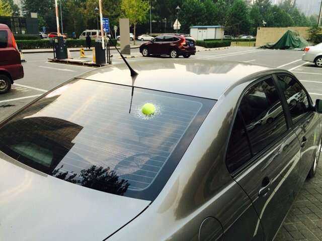 Tricky Tennis Ball Car Sticker - Vehicle Decor for Tennis Lovers Novelty