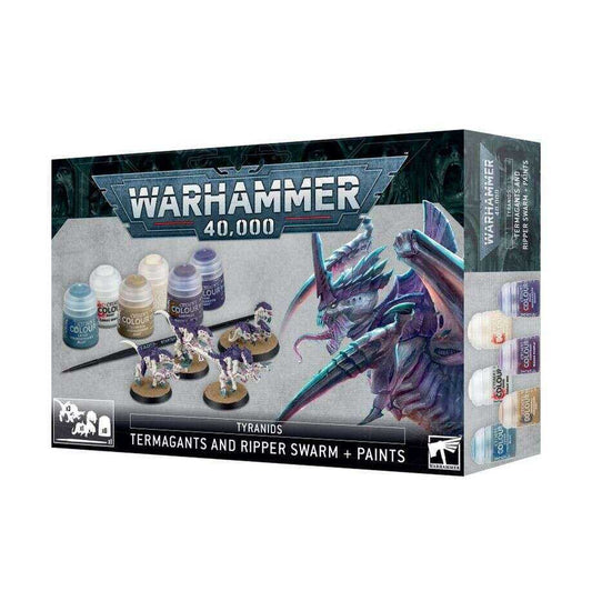 Tyranids: Termagants and Ripper Swarm + Paints Set for Ultimate Warhammer Gaming Experience
