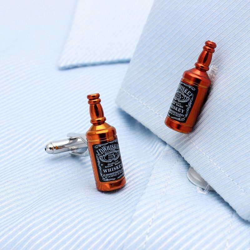 Whisky Bottle Cufflinks - Stylish Accessory for Whisky Enthusiasts Cufflinks