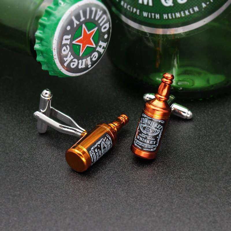 Whisky Bottle Cufflinks - Stylish Accessory for Whisky Enthusiasts Cufflinks