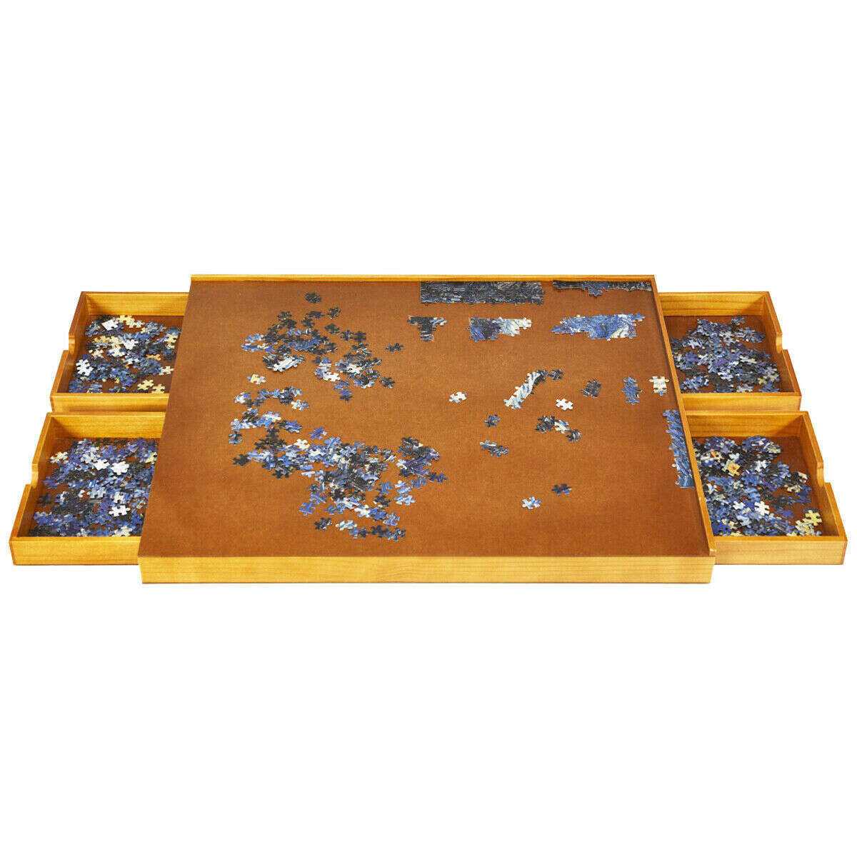 Wooden Jigsaw Puzzle Board with 4 Drawers for Organised Play Home & Garden