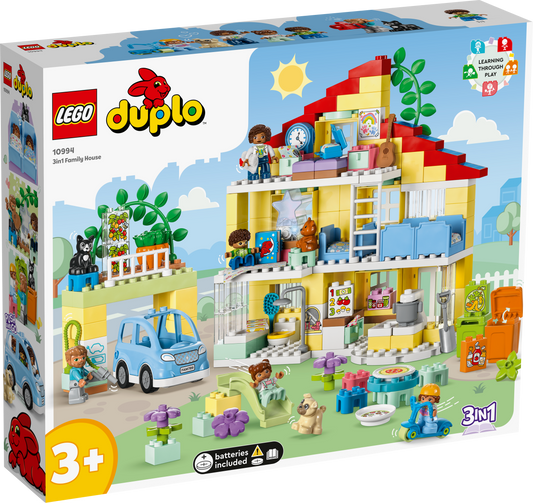 Duplo Town Family House 3 in 1 - Creative Building Set for Kids Toys & Games > Toys > Construction Toys > Interlocking Blocks > LEGO > LEGO Duplo