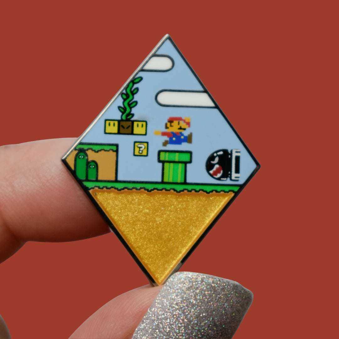 Game World Enamel Plate - Perfect for Gamers and Collectors Enamel Pin