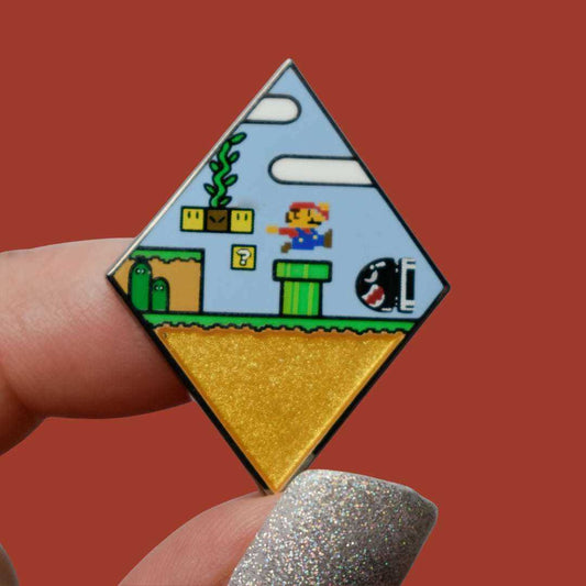 Game World Enamel Plate - Perfect for Gamers and Collectors Enamel Pin