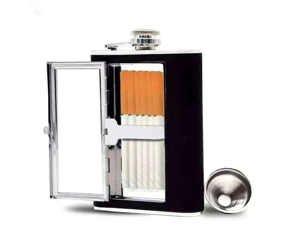 2-in-1 6oz Liquor and Cigarette Holder for Ultimate Portable Enjoyment Home & Garden
