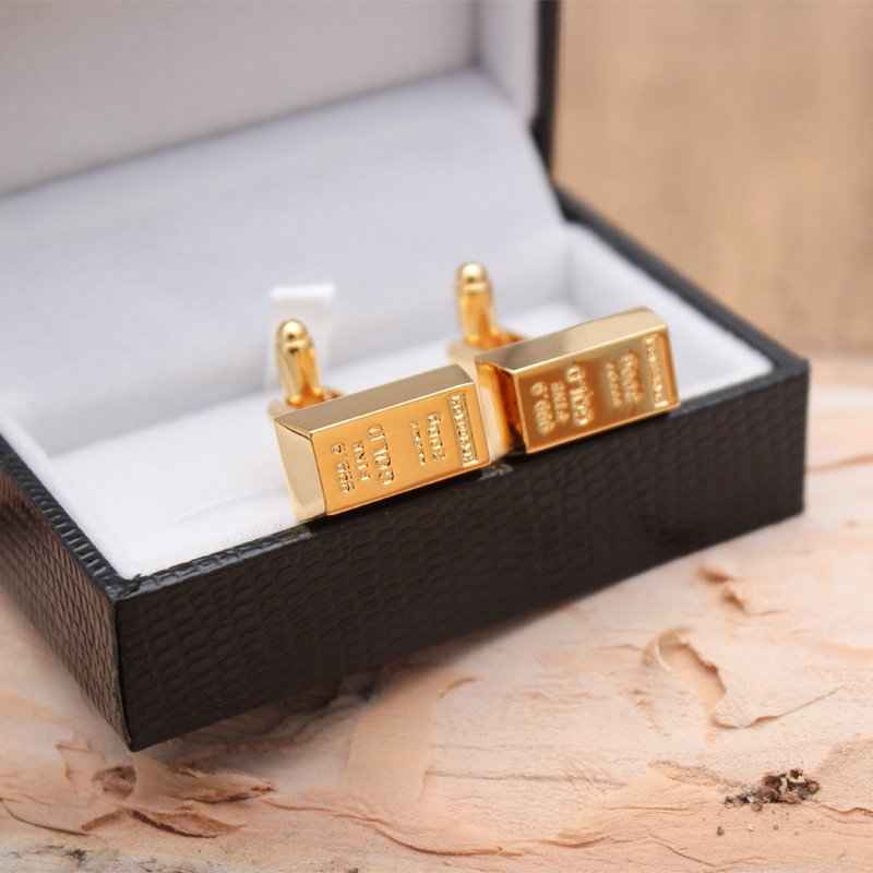 Gold Bar Cufflinks - Elegant Accessories for Distinguished Style Cufflinks