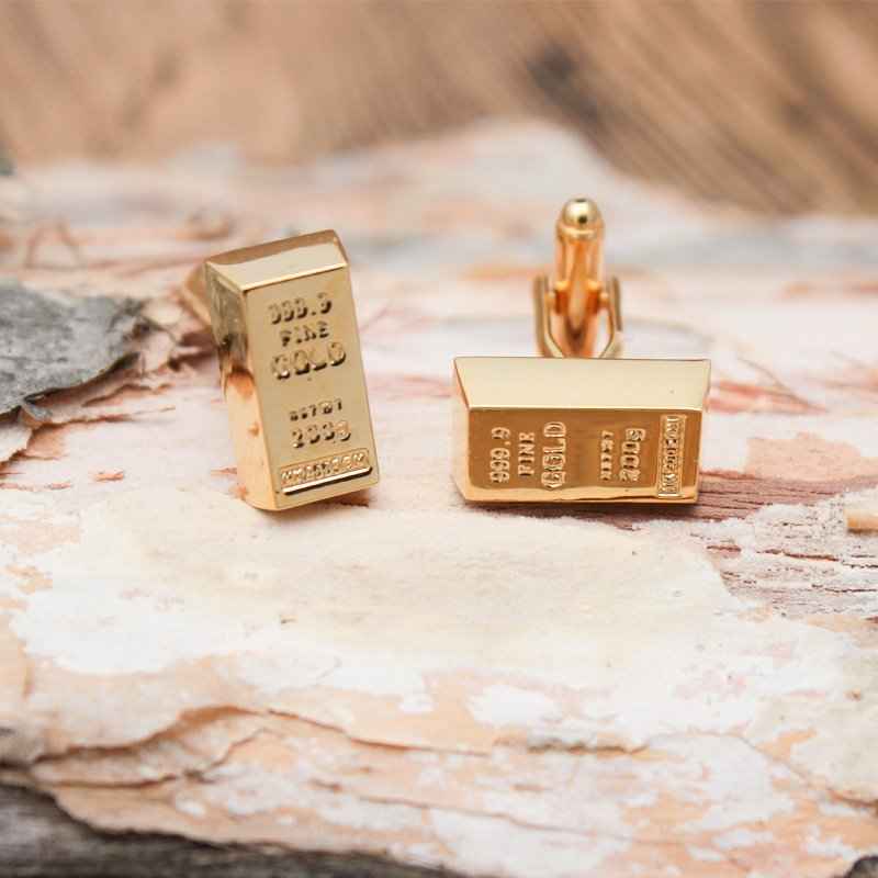 Gold Bar Cufflinks - Elegant Accessories for Distinguished Style Cufflinks
