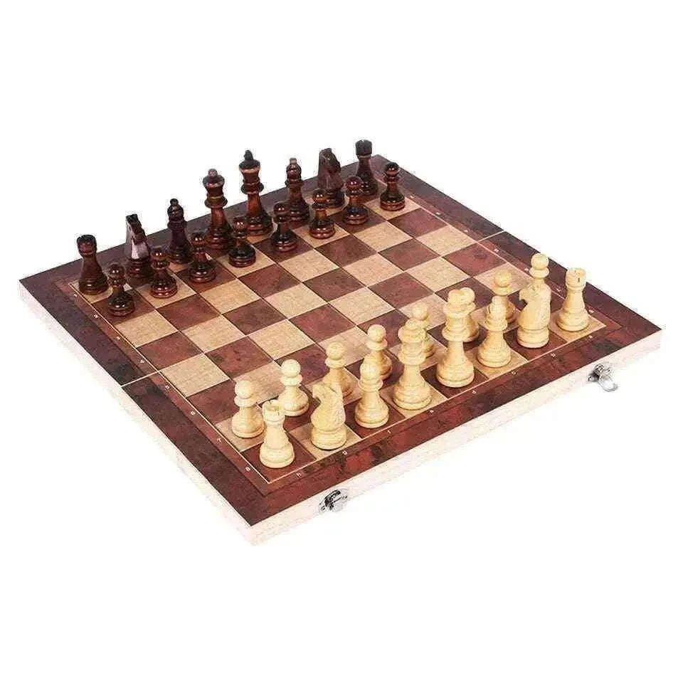 3 in 1 Backgammon/Chess Set - New Travel Design 0