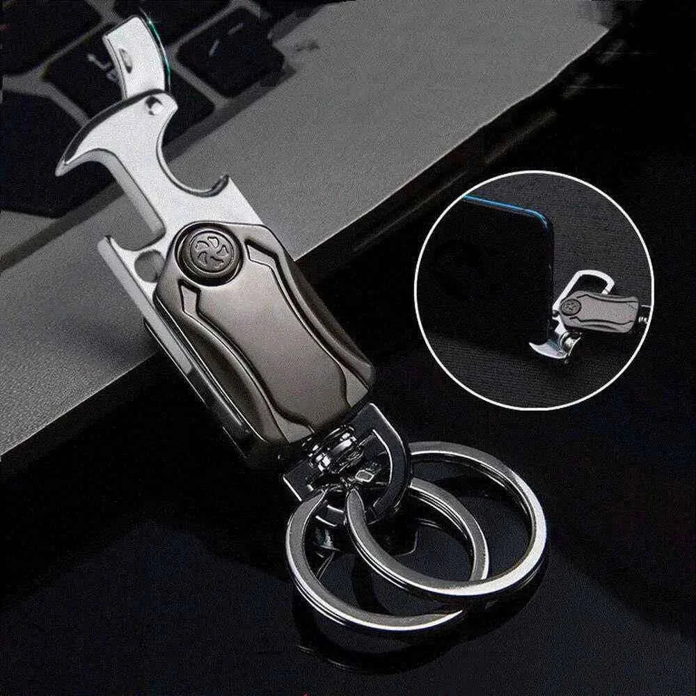 3-in-1 Fidget Spinner Keychain with Pocket Cutter & Bottle Opener 0