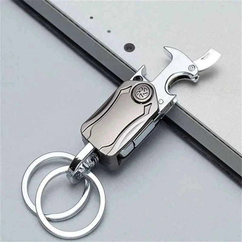 3-in-1 Fidget Spinner Keychain with Pocket Cutter & Bottle Opener 0
