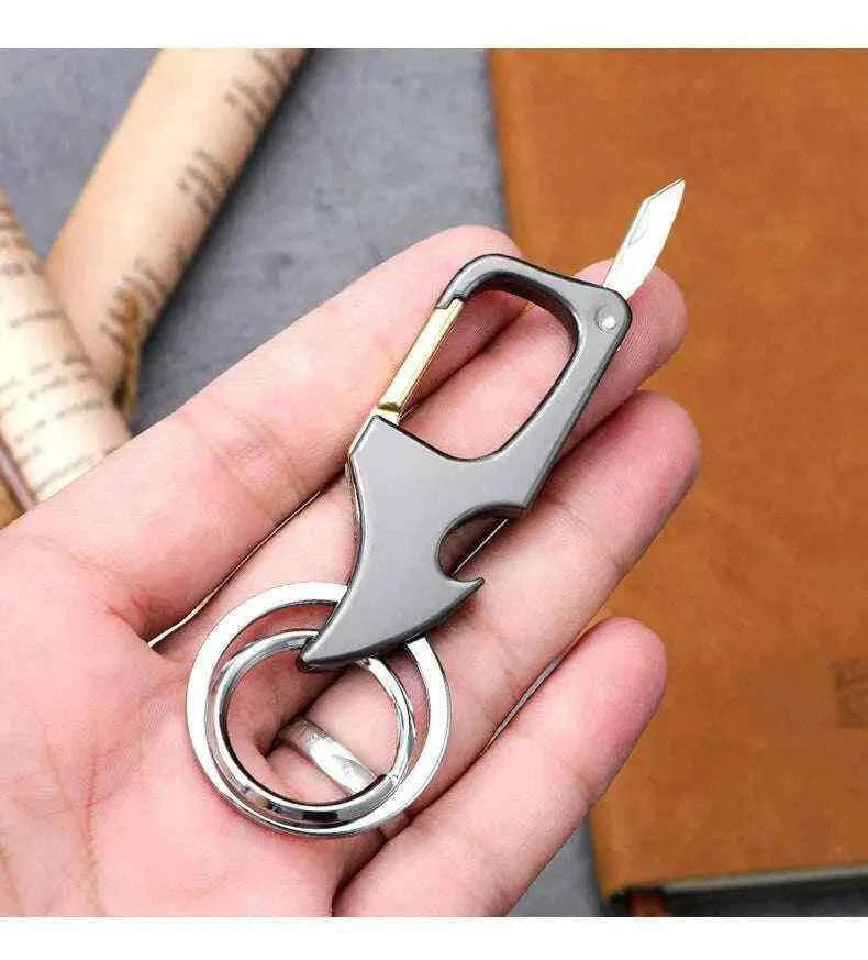 3-in-1 Fidget Spinner Keychain with Pocket Cutter & Bottle Opener 0