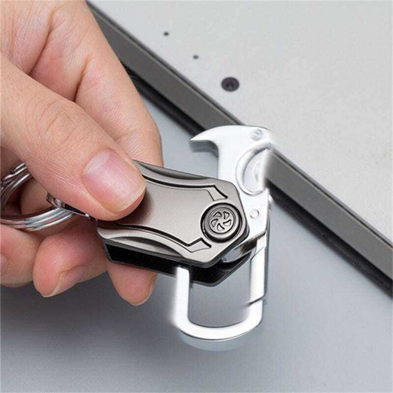 3-in-1 Fidget Spinner Keychain with Pocket Cutter & Bottle Opener 0