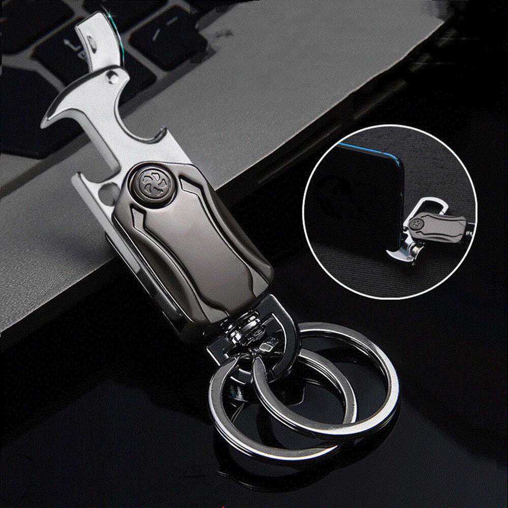 3-in-1 Fidget Spinner Keychain with Pocket Cutter & Bottle Opener 0