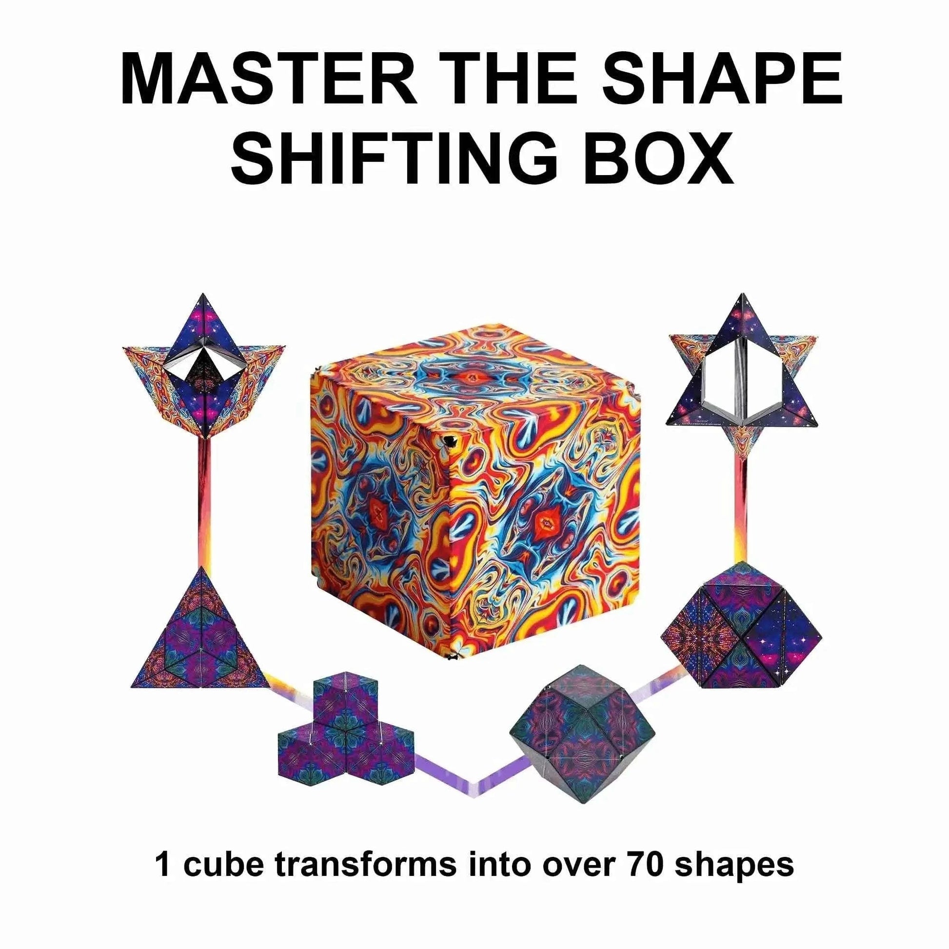 3D Changeable Magnetic Magic Cube - Fun Puzzle Cube for Kids and Antistress Toy Toys