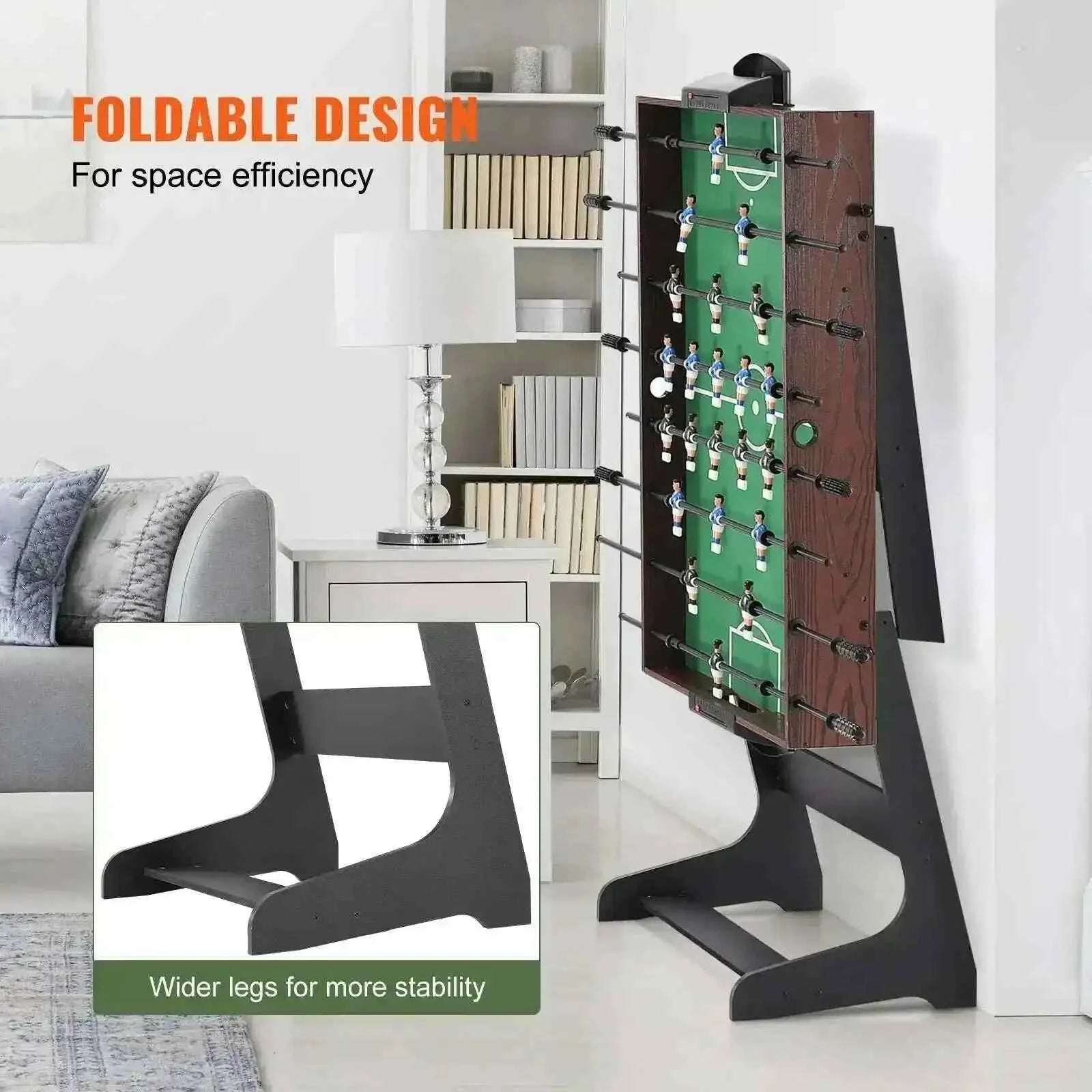 42in Folding Foosball Table - Compact Fun for All Ages