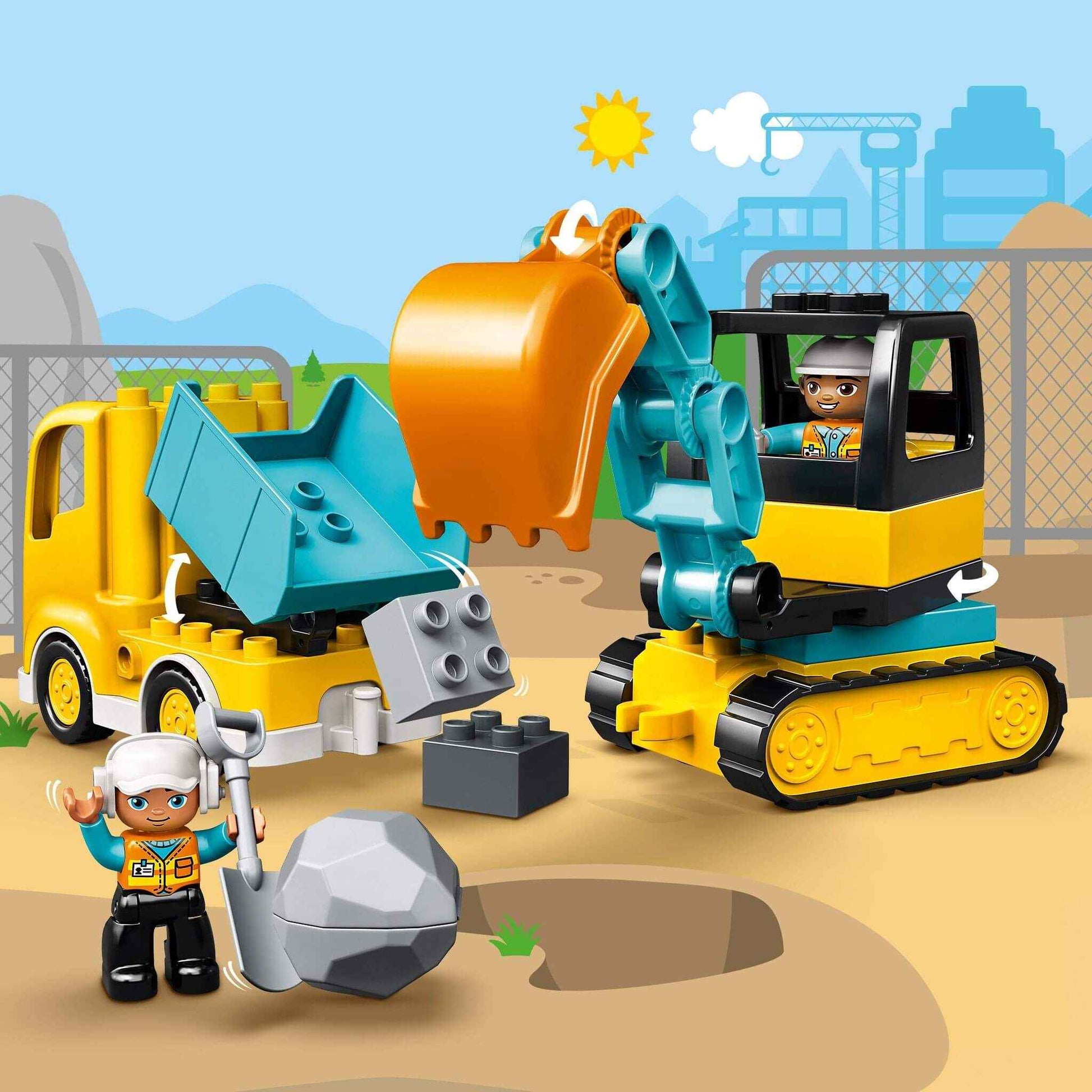Duplo Truck and Tracked Excavator Set for Endless Building Adventures Toys & Games > Toys > Construction Toys > Interlocking Blocks > LEGO > LEGO Duplo
