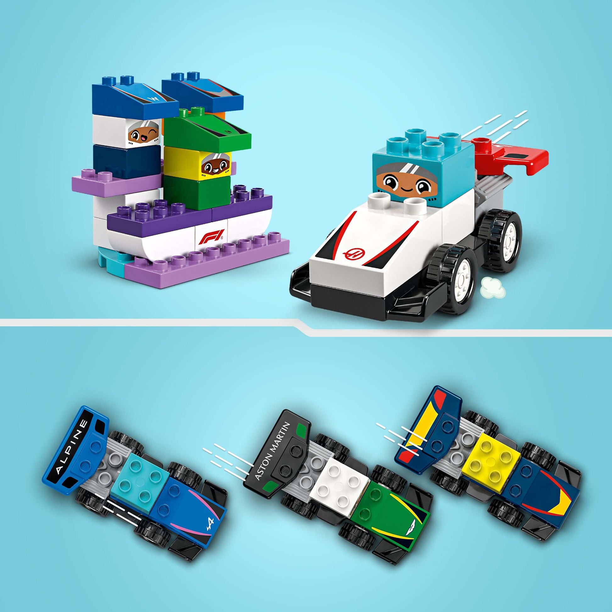 Duplo F1 Race Cars & Drivers Set for Ultimate Racing Fun Toys & Games > Toys > Construction Toys > Interlocking Blocks > LEGO > LEGO Duplo