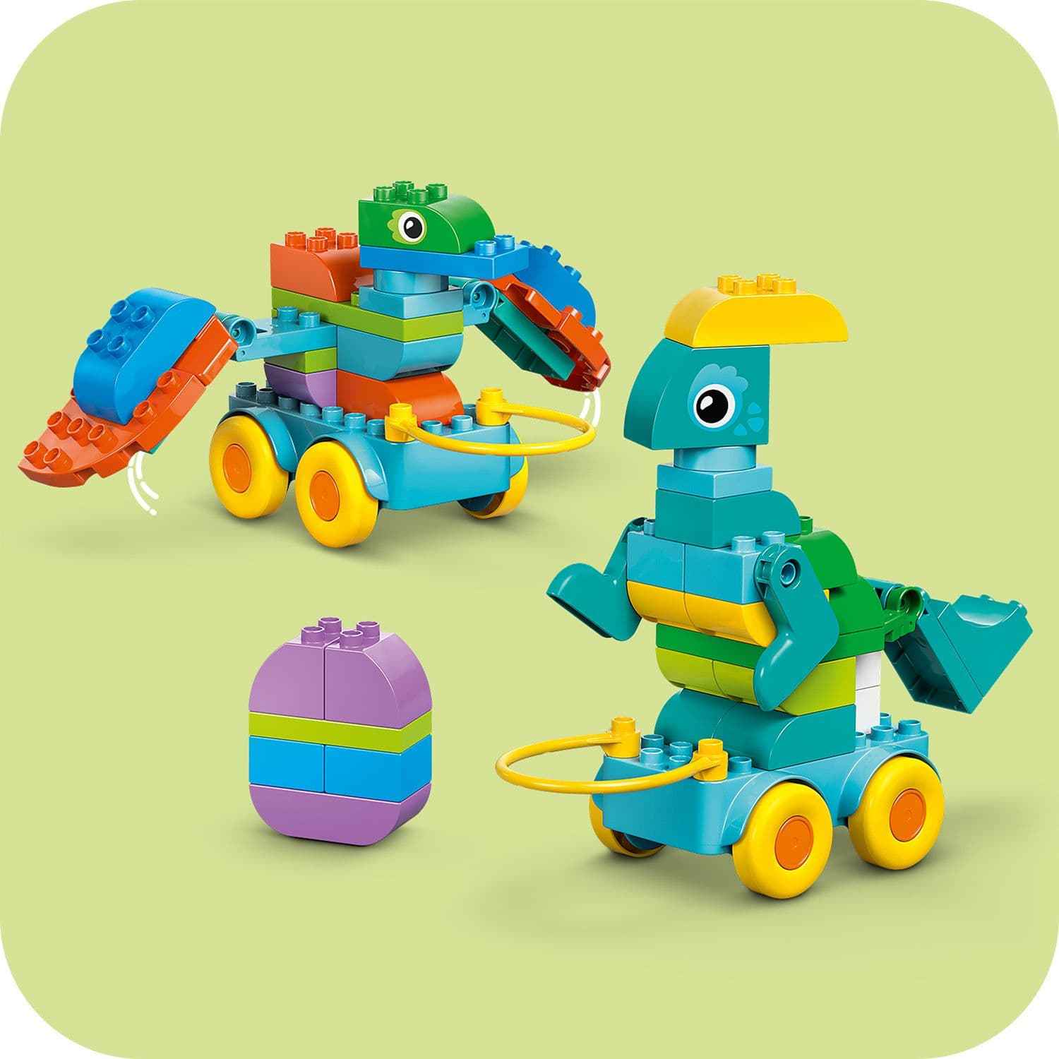 Duplo Dinosaurs on Wheels Set - 3 in 1 Building Adventure Toys & Games > Toys > Construction Toys > Interlocking Blocks > LEGO > LEGO Duplo