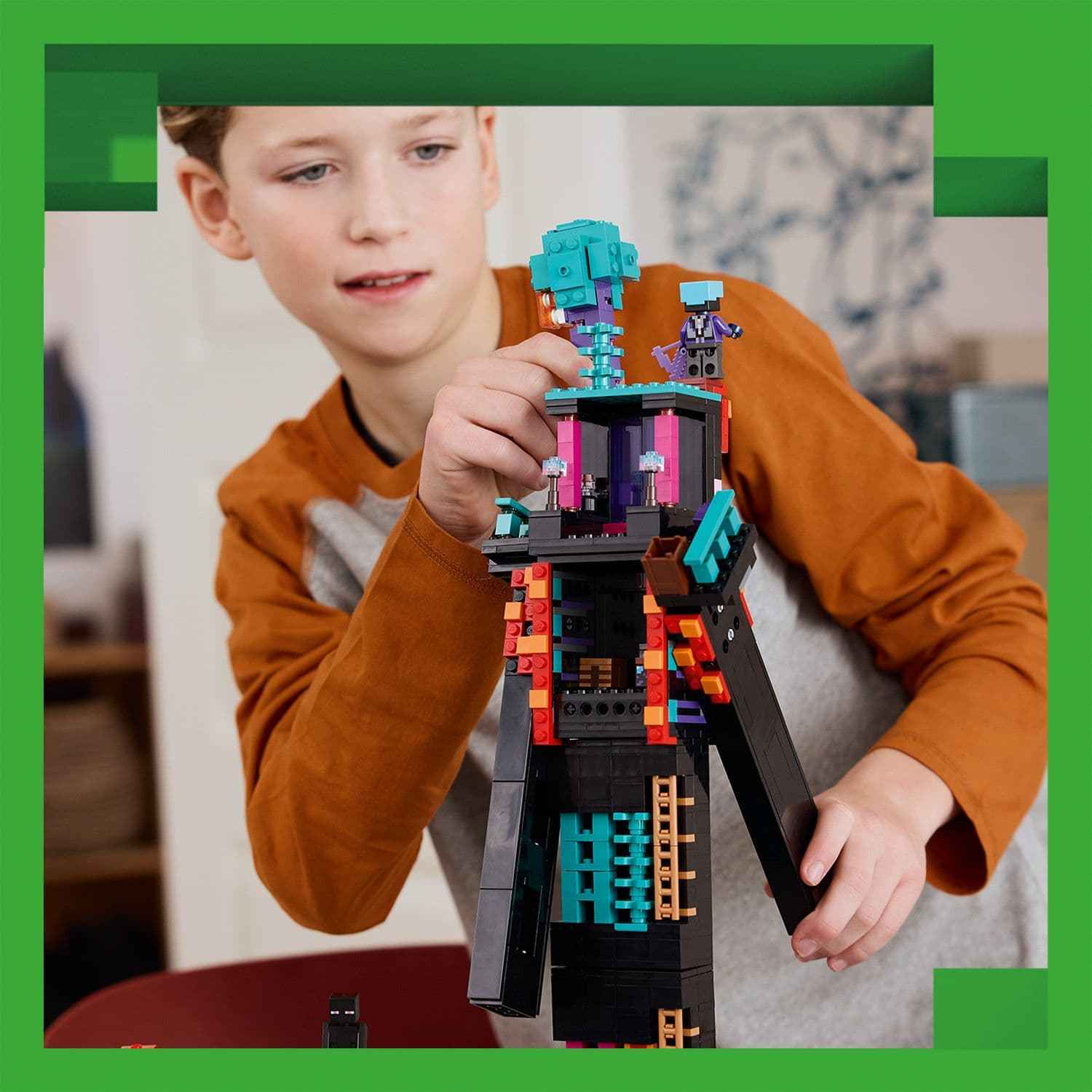 Lego Minecraft Enderman Tower Buildable Playset Toys & Games > Toys > Construction Toys > Interlocking Blocks > LEGO > LEGO Minecraft