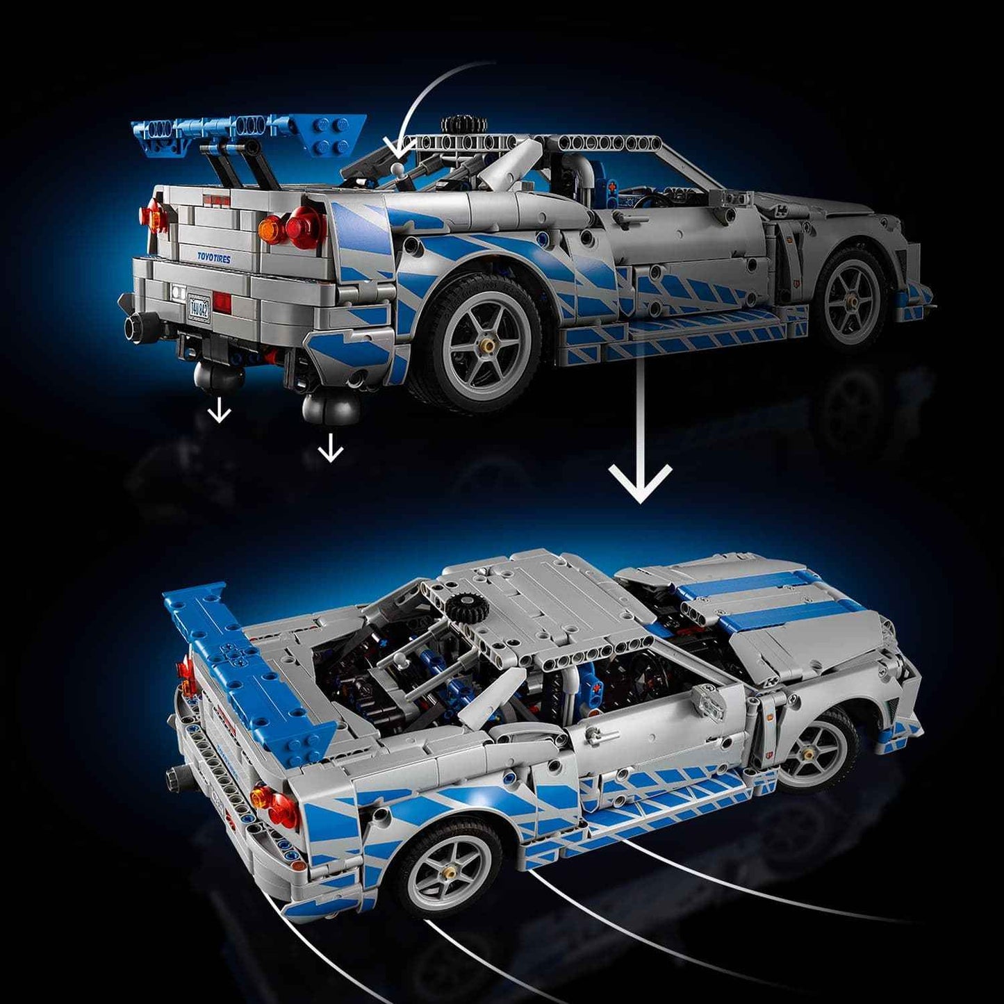 Lego Technic Nissan Skyline GT-R (R34) 2 Fast 2 Furious Model Set Toys & Games > Toys > Construction Toys > Interlocking Blocks > LEGO > LEGO Technic