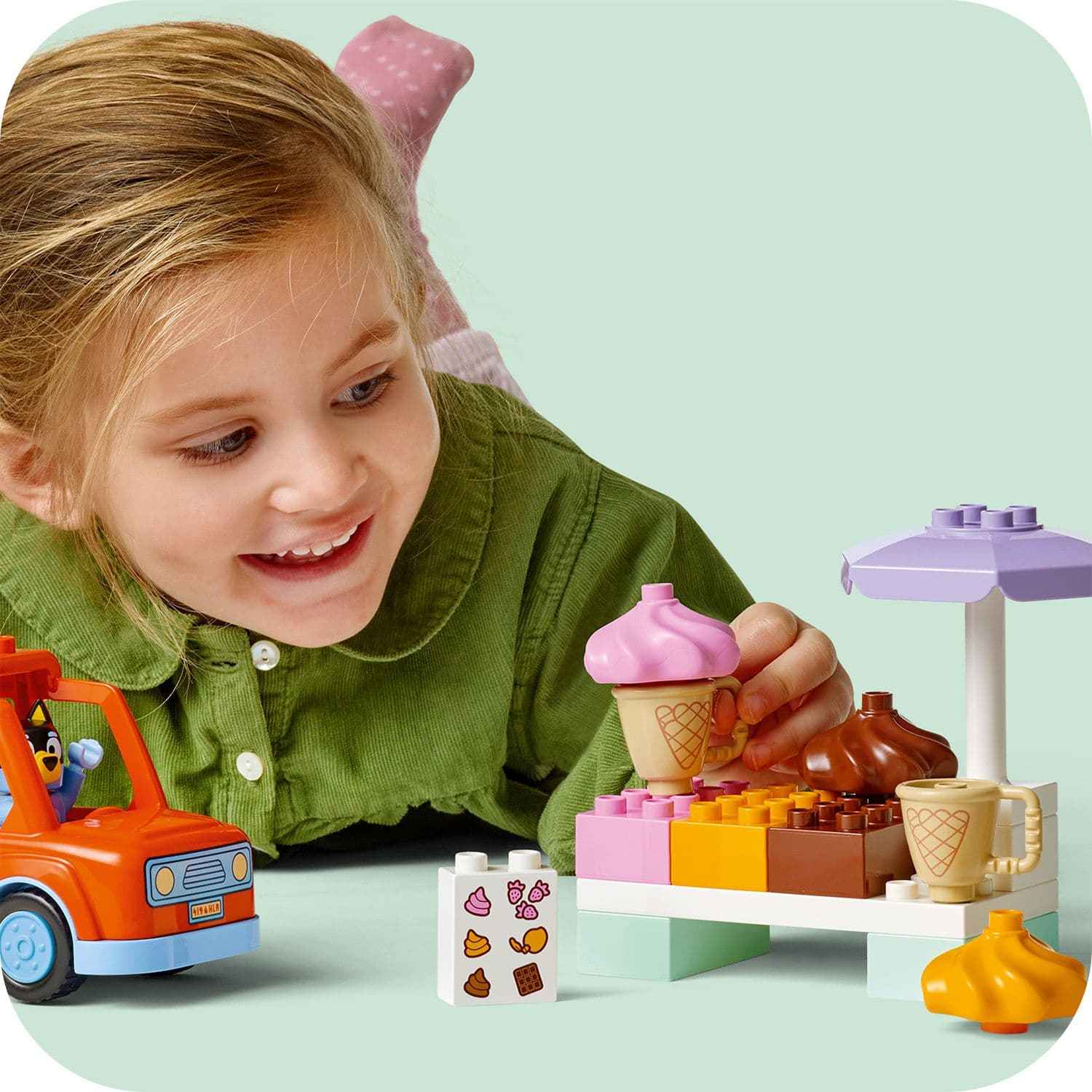 Duplo Bluey Ice Cream Trip Set Toys & Games > Toys > Construction Toys > Interlocking Blocks > LEGO > LEGO Duplo