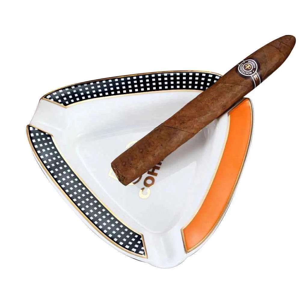 Galiner Ceramic Cigar Ashtray - Portable 3 Holder Design