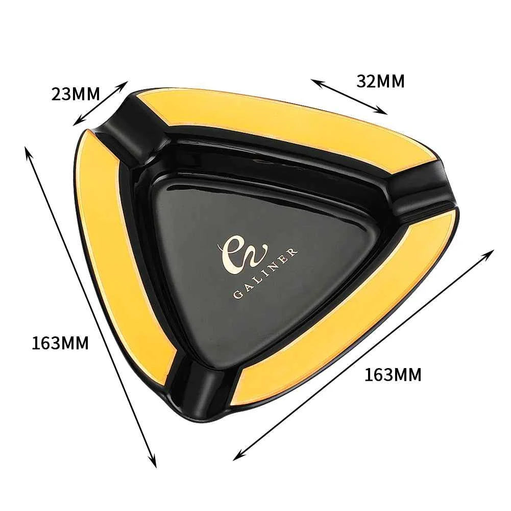 Galiner Ceramic Cigar Ashtray - Portable 3 Holder Design