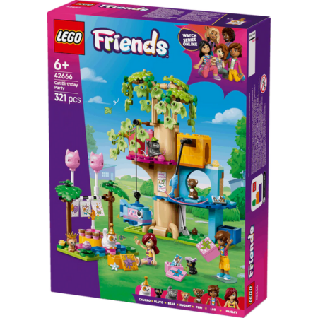 Lego Friends Cat Birthday Party with Tree House Set Toys & Games > Toys > Construction Toys > Interlocking Blocks > LEGO > Friends