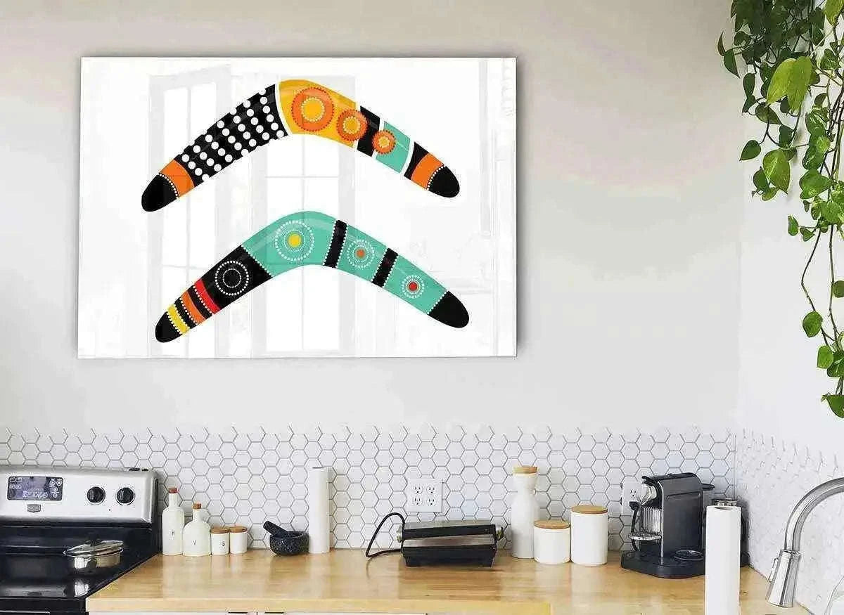 Aboriginal Boomerang – Handcrafted Indigenous Art Piece Home Decor