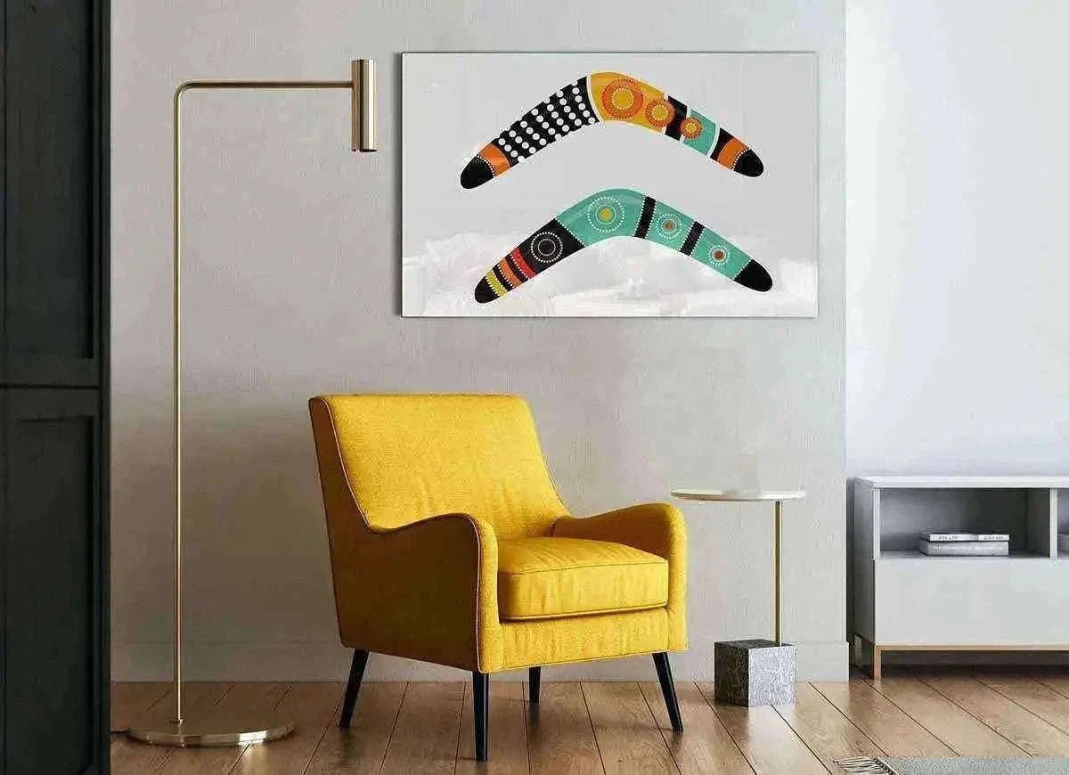 Aboriginal Boomerang – Handcrafted Indigenous Art Piece Home Decor
