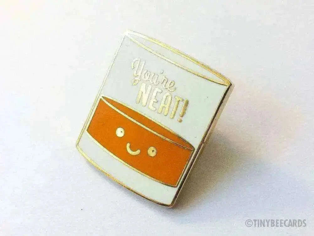 Alcohol Pun Enamel Pin "You're Neat" Stationery & Crafts