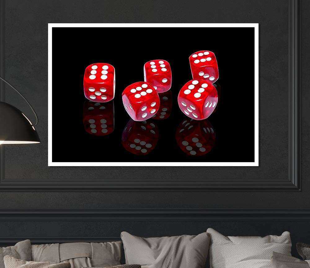 All Sixes Dice Poster for Gamers and Collectors Home Decor