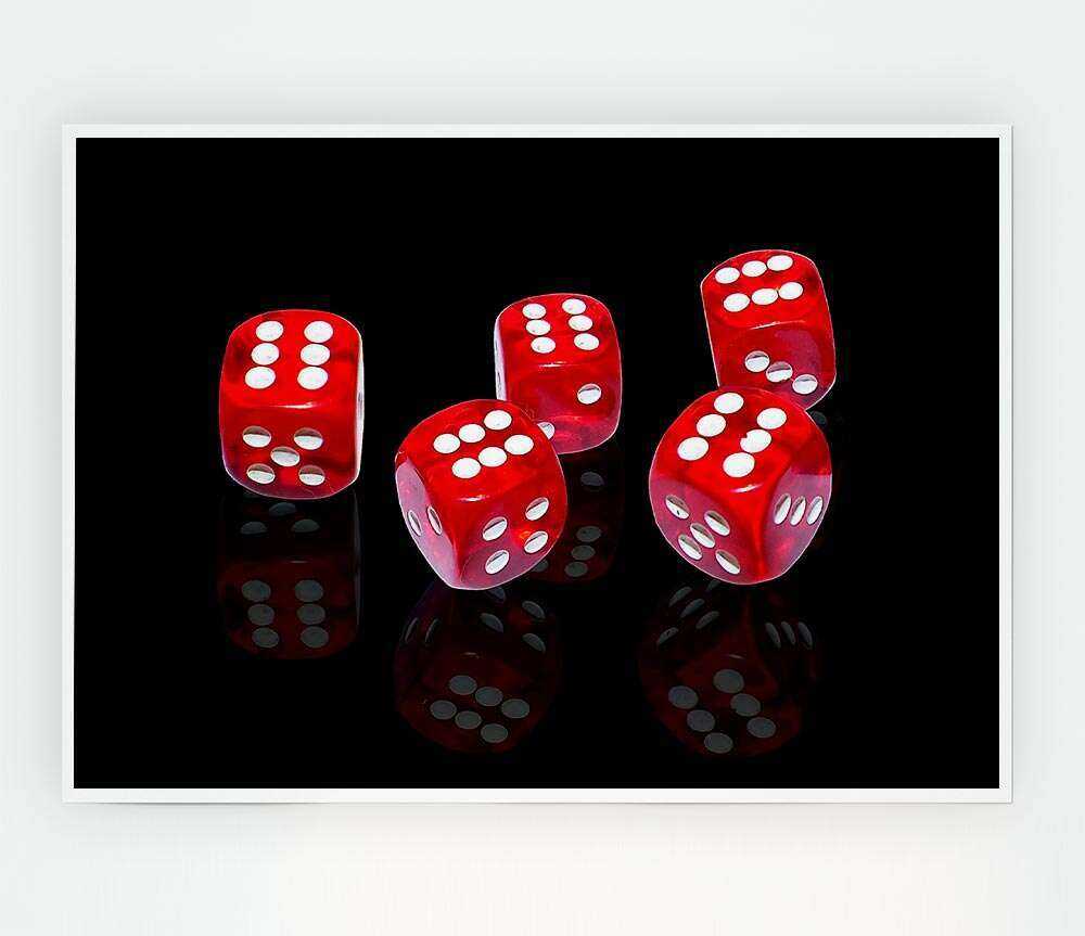 All Sixes Dice Poster for Gamers and Collectors Home Decor