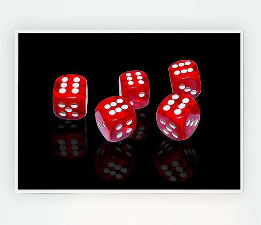 All Sixes Dice Poster for Gamers and Collectors Home Decor