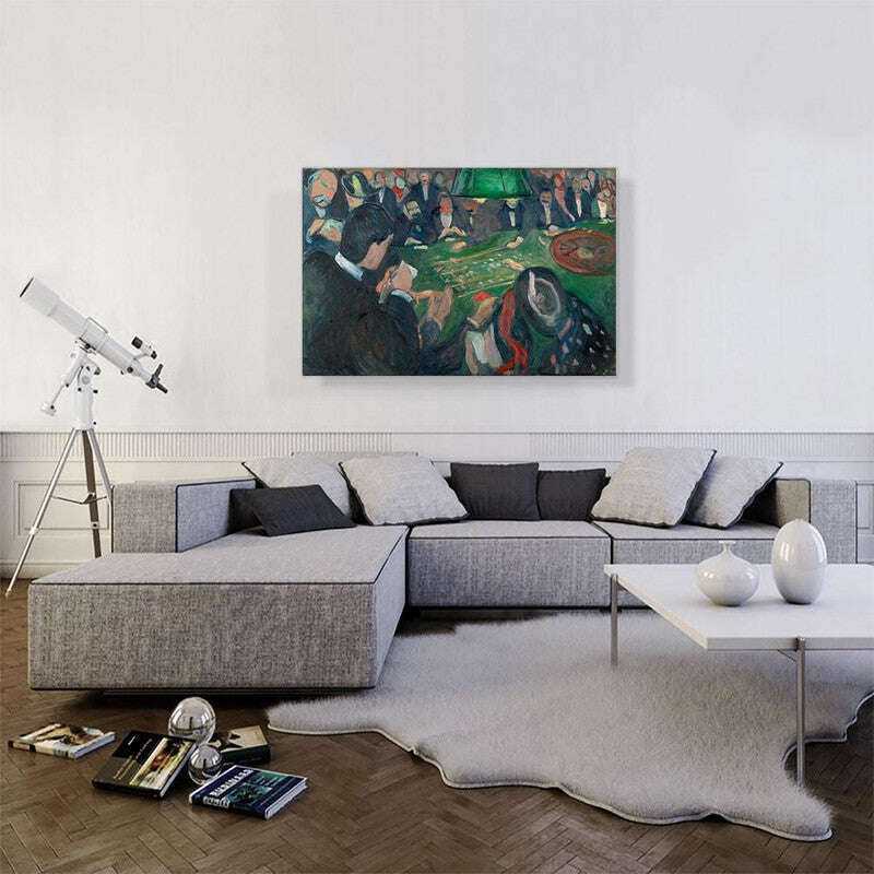 At the Roulette Table in Monte Carlo - Art canvas Home & Garden