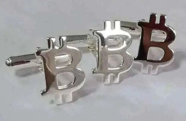 Bitcoin Cufflinks in 925 Sterling Silver - Stylish Luxury Accessory Accessories