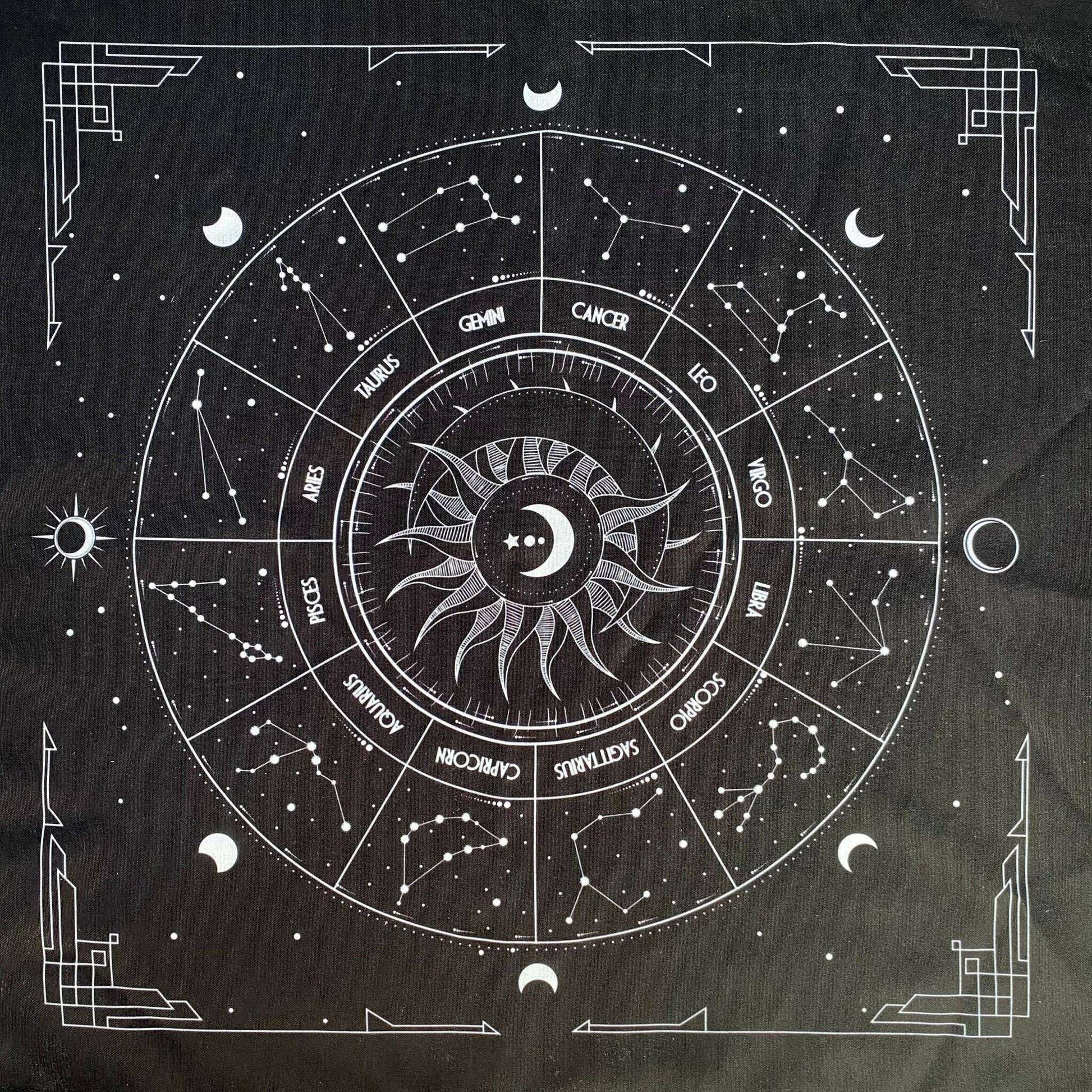 Black Tarot Spread Cloth - Premium Black Tarot Cloth for Spreads Adults