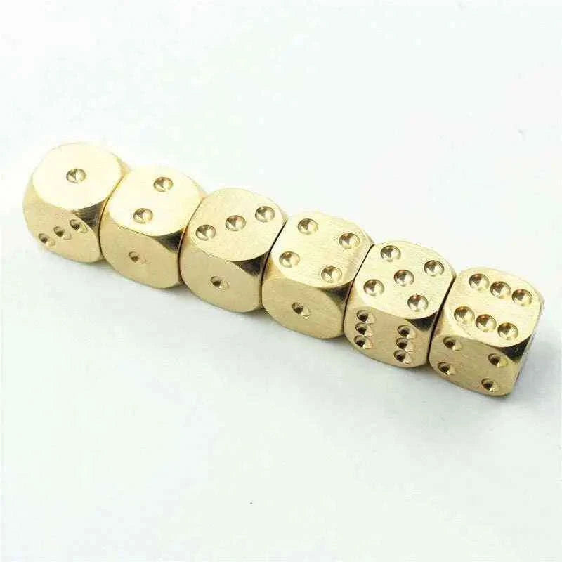 Brass Dice Set for Tabletop Gaming and Collectors Home & Garden