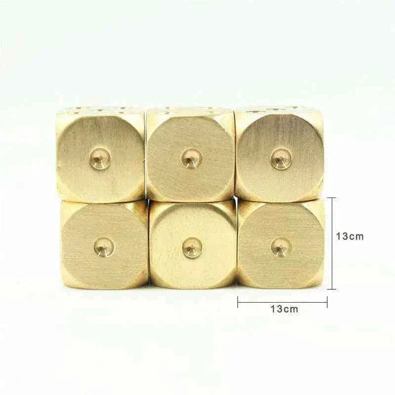 Brass Dice Set for Tabletop Gaming and Collectors Home & Garden