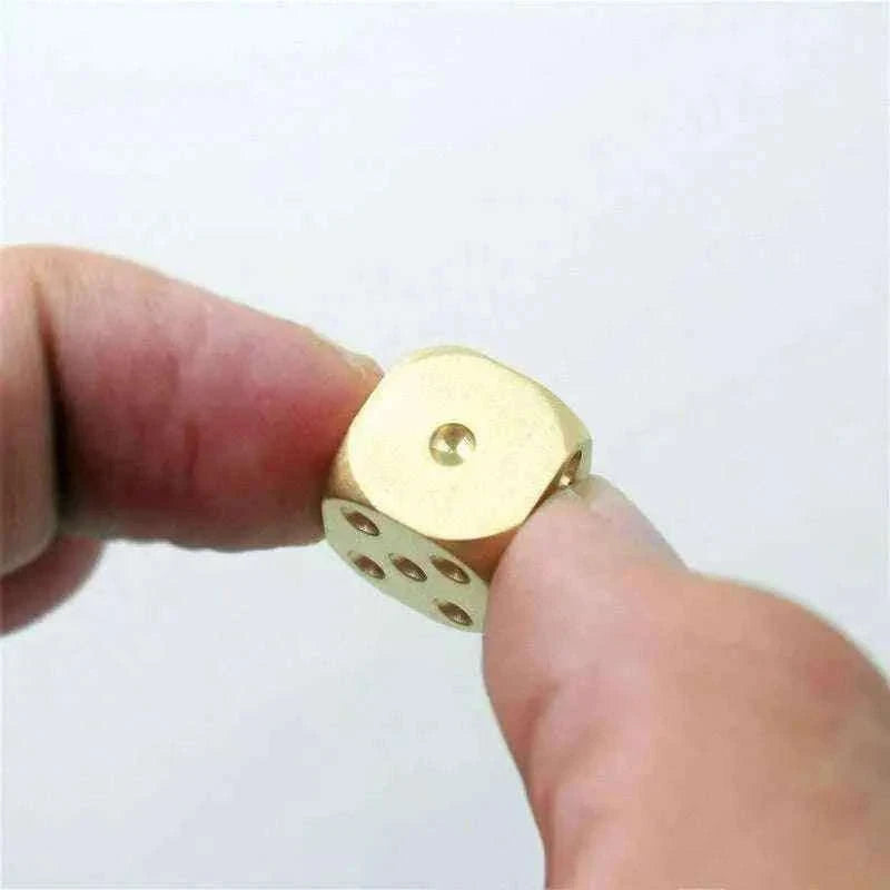 Brass Dice Set for Tabletop Gaming and Collectors Home & Garden