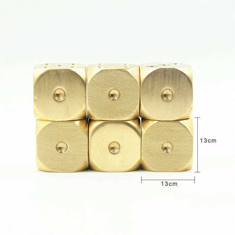 Brass Dice Set for Tabletop Gaming and Collectors Home & Garden