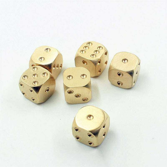 Brass Dice Set for Tabletop Gaming and Collectors Home & Garden