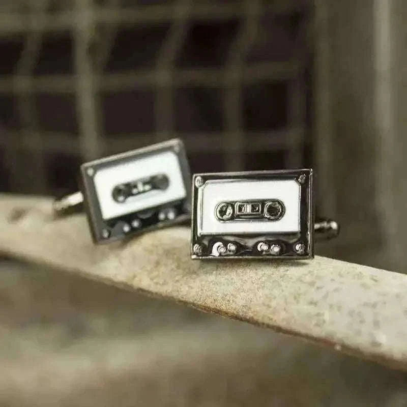 Cassette Cufflinks for Music Lovers - Unique Accessory Cufflinks