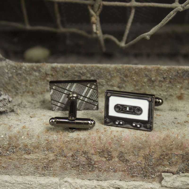 Cassette Cufflinks for Music Lovers - Unique Accessory Cufflinks