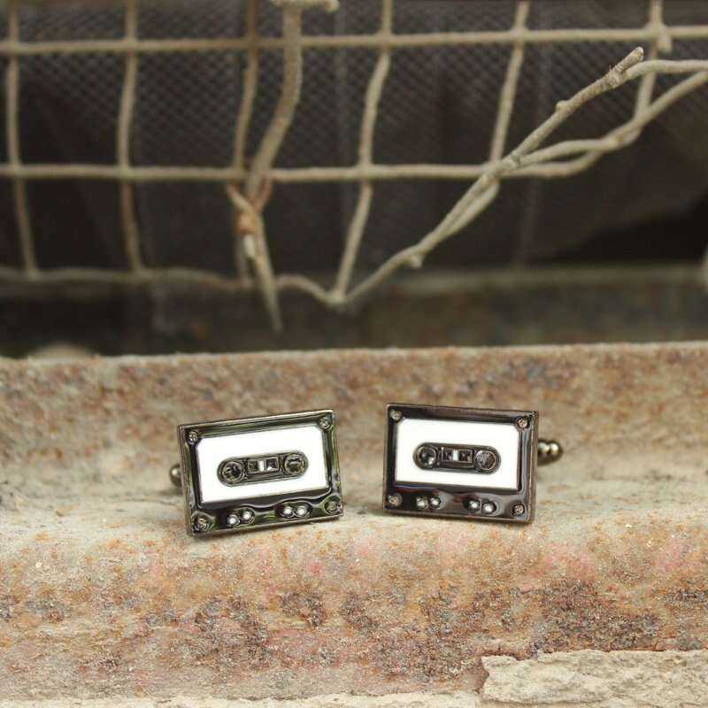 Cassette Cufflinks for Music Lovers - Unique Accessory Cufflinks