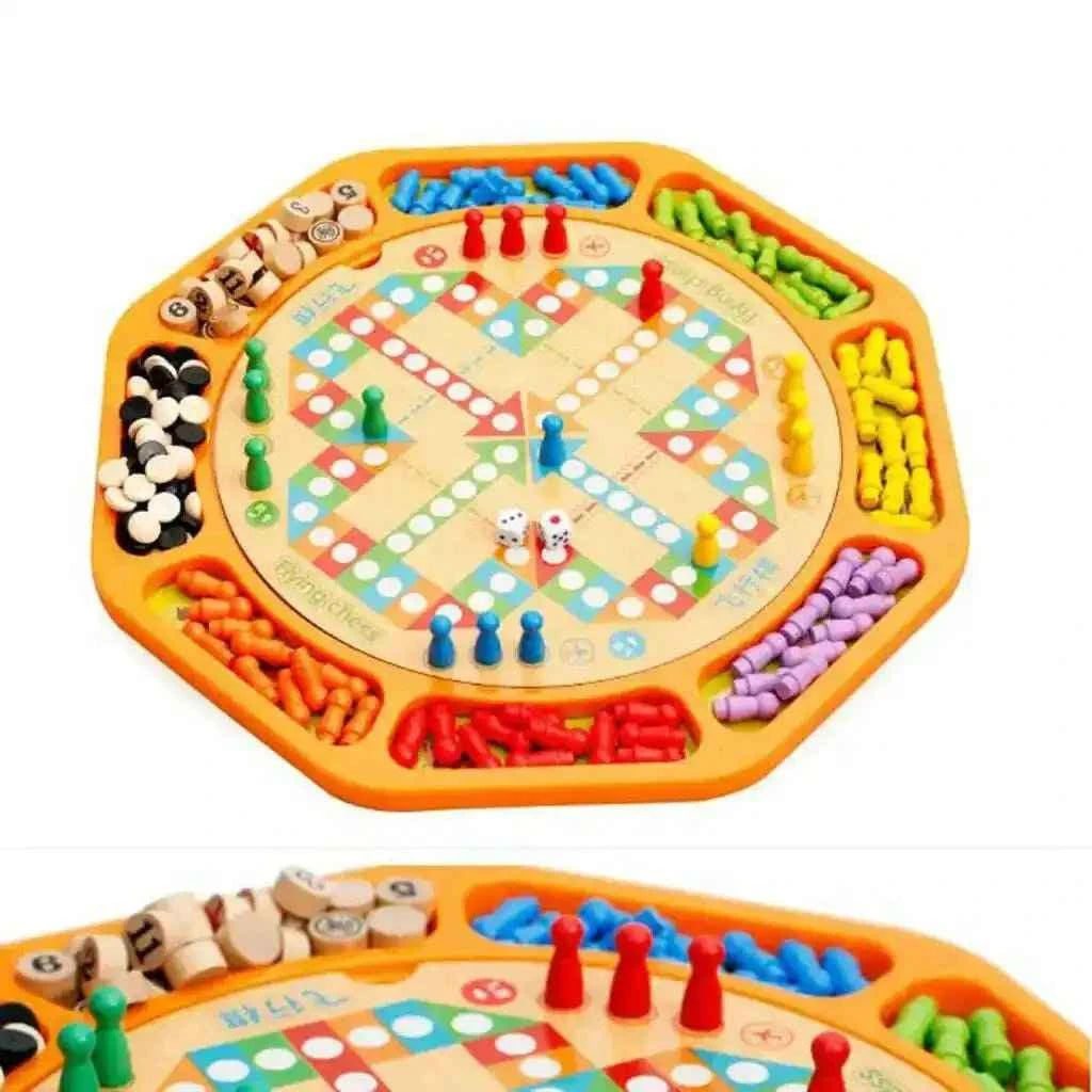 Chinese Checkers Flying Chess for Kids - Cute Pet Cognitive Ability Game