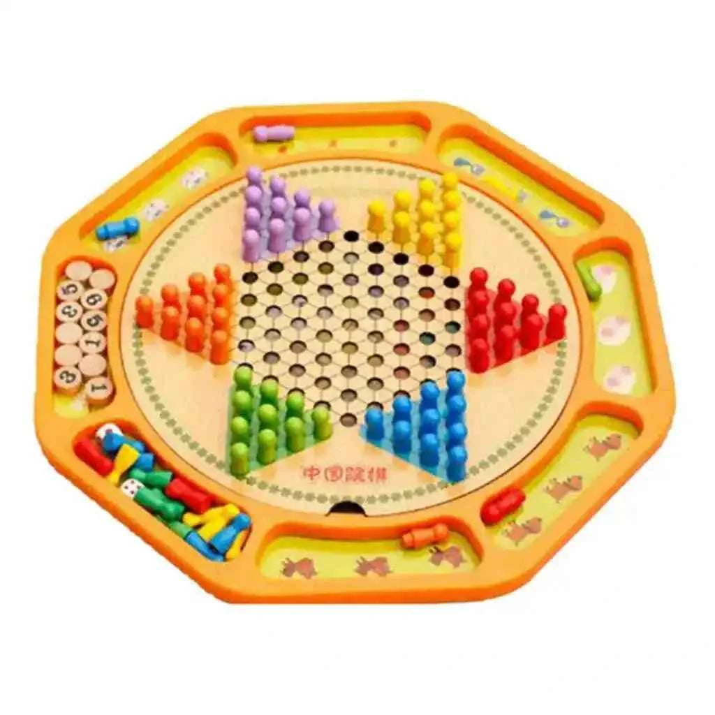 Chinese Checkers Flying Chess for Kids - Cute Pet Cognitive Ability Game