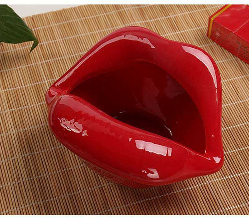 Sexy Lip Shape Ashtray for an Elegant Smoking Experience Home & Garden